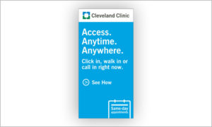 Cleveland Clinic Access Anytime Anywhere Web Banner